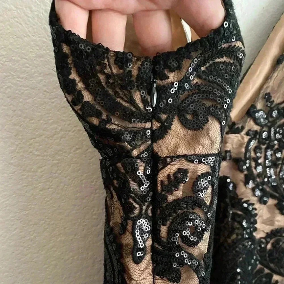 🆕Free People - Night Shimmer Black Mini Dress 8🆕 - Picture 7 of 13